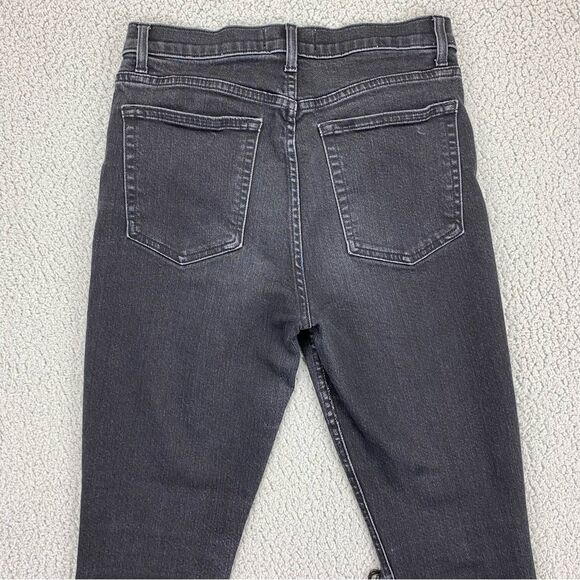 Reformation Women's Faded Black Destroyed High Rise & Skinny Jeans  |  Size: 29 - Picture 5 of 15